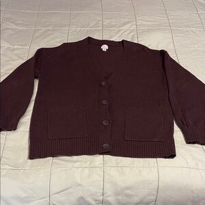 a new day Dark Brown Cardigan Sweater
